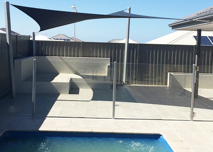 Joondalup area shade sail with rafter brackets