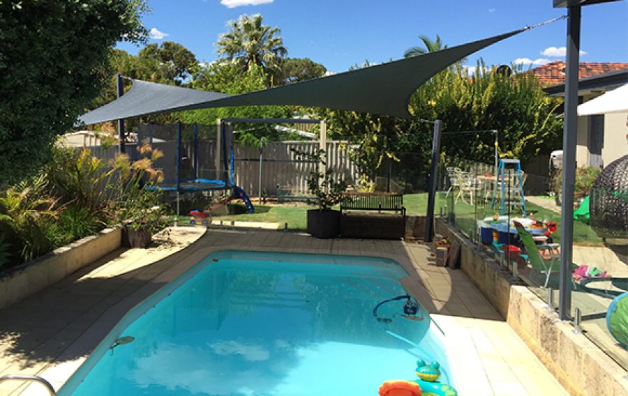 Karrinyup Shade Sail over pool