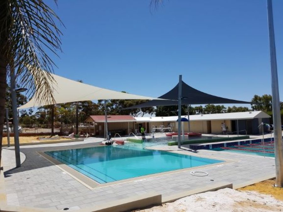 Quairading Pool; New upgrade to the pool facilities changing it from an Olympic size pool to be a family orientated waterpark
