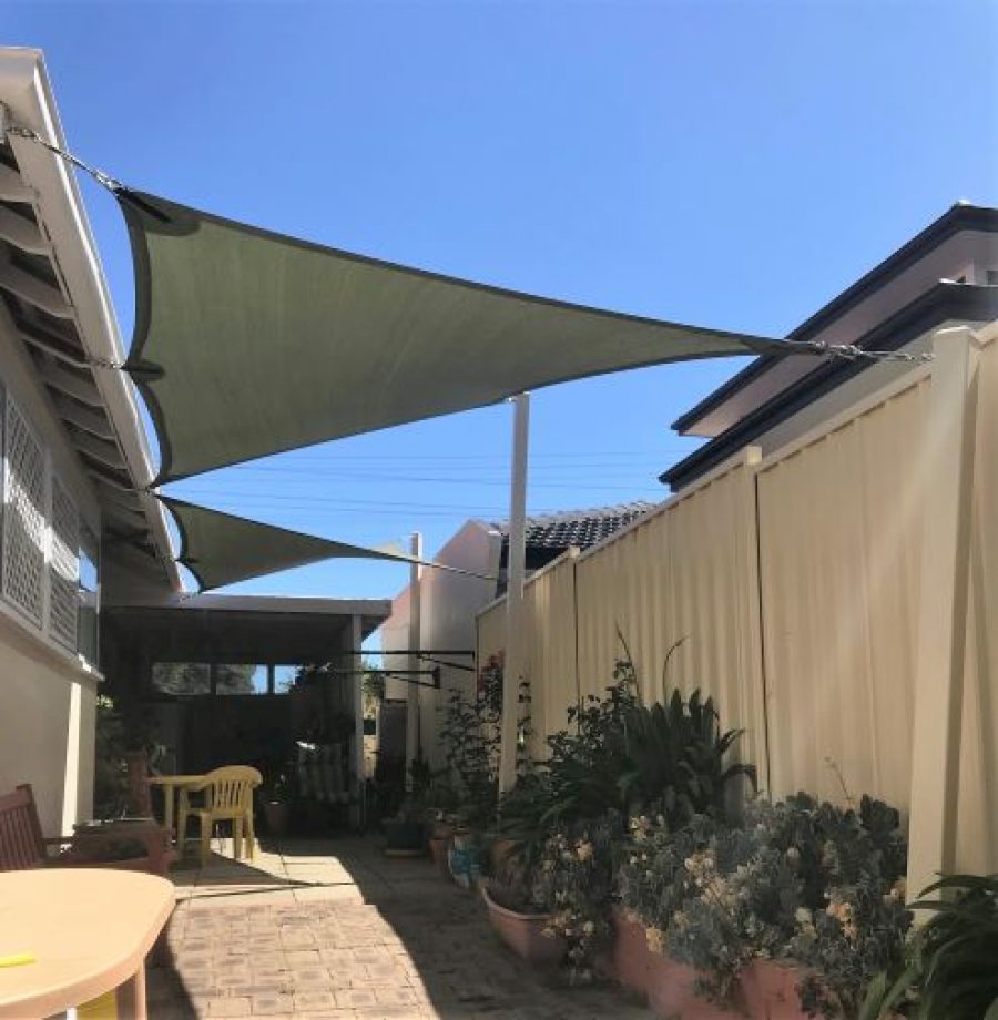Doubleview Side Of House Shade Sails